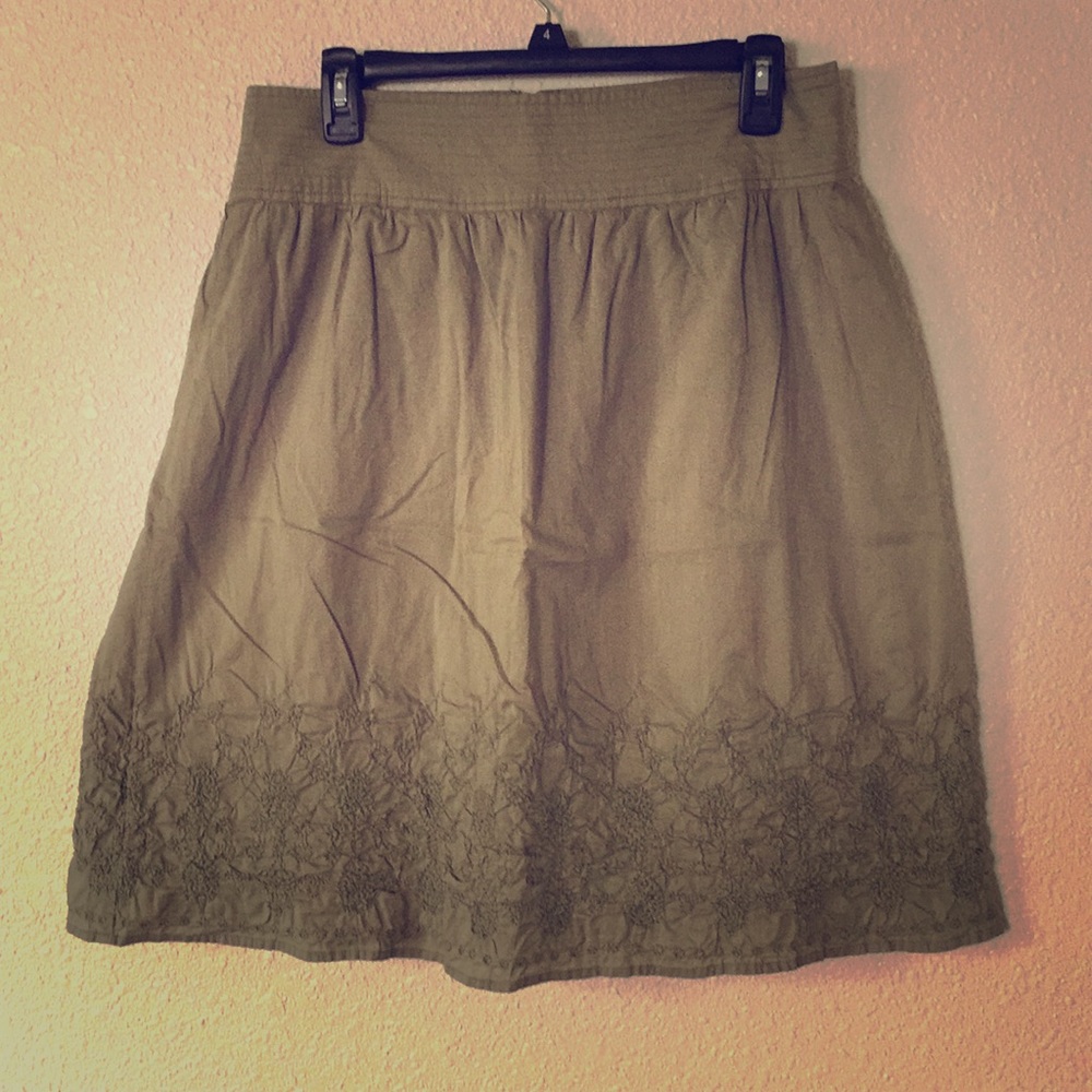 Embroidered Green Skirt